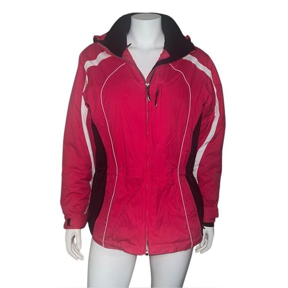 Obermeyer Women's Monaco Ski Snowboard Jacket Parka Red Black Size 8 EUC - Picture 1 of 8